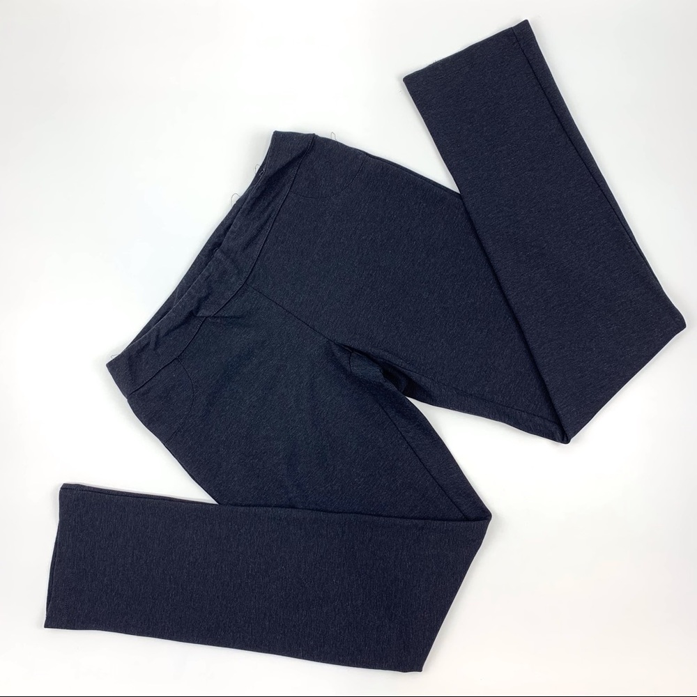 Ava Gray Slim Fit Pull-On Charcoal Grey Pants, Medium